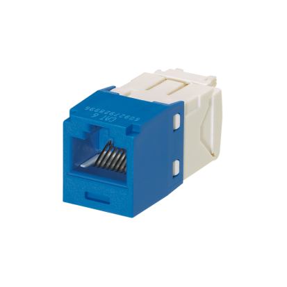 Panduit® TX6™ PLUS CJ688TGBU 8-Position 8-Wire RJ45 Universal TG Style UTP Jack Module, Cat6/Mini-Com® Module, Surface Mount, 1 Ports, ABS/Polycarbonate, Blue