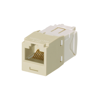 Panduit® TX6™ PLUS CJ688TGEI 8-Position 8-Wire RJ45 Universal TG Style UTP Jack Module, Cat6/Mini-Com® Module, Surface Mount, 1 Ports, ABS/Polycarbonate, Electric Ivory