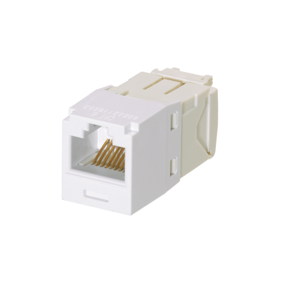 Panduit® TX6™ PLUS CJ688TGWH 8-Position 8-Wire RJ45 Universal TG Style UTP Jack Module, Cat6/Mini-Com® Module, Surface Mount, 1 Ports, ABS/Polycarbonate, White