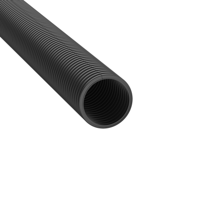 Panduit® CLT125F-L20 Slit Wall Corrugated Loom Tubing, 1.29 in ID x 50 ft L x 0.008 to 0.03 in THK, Polyethylene, Black