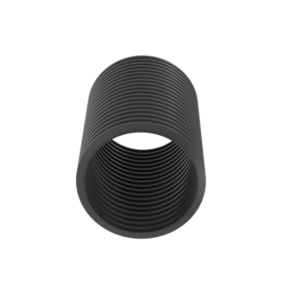 Panduit® CLT188F-C20 Slit Wall Corrugated Loom Tubing, 1.88 in ID x 100 ft L x 0.013 to 0.035 in THK, Polyethylene, Black