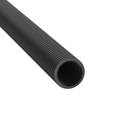 Panduit® CLT75F-C20 Slit Wall Corrugated Loom Tubing, 0.76 in ID x 100 ft L x 0.007 to 0.02 in THK, Polyethylene, Black