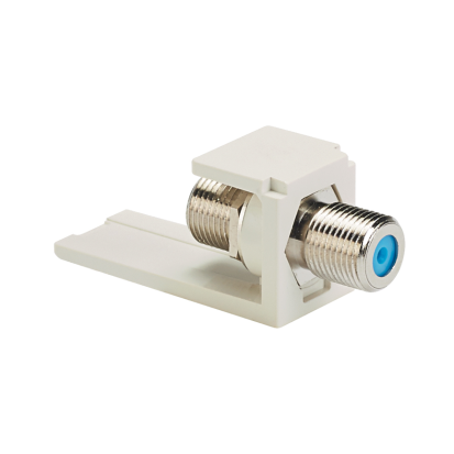 Panduit® CMFIW Straight Coupler Module, Type F Connector, 1 Ports, Pass-Through Termination, Surface Mount, Off-White