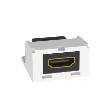 Panduit® Mini-Com® PanNet™ CMHDMIAW HDMI Module, Female A to Female Connector, Coupler Termination, Arctic White