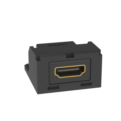 Panduit® Mini-Com® PanNet™ CMHDMIBL HDMI Module, Female A to Female Connector, 1 Ports, Coupler Termination, Black