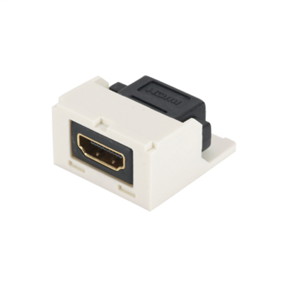 Panduit PanNet Mini-Com CMHDMIIG 2-Position Dual Space Type A HDMI 2.0 Module, Female x Female Connector, 2 Ports, Coupler Termination, International Gray
