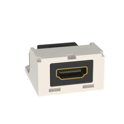 Panduit® Mini-Com® PanNet™ CMHDMIIW HDMI Module, Female A to Female Connector, Coupler Termination, Off-White