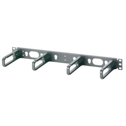 Panduit® Open-Access™ CMPHHF1 1-Sided D-Ring Horizontal Cable Manager, 19 in W x 5.67 in D, 1RU Rack, Steel