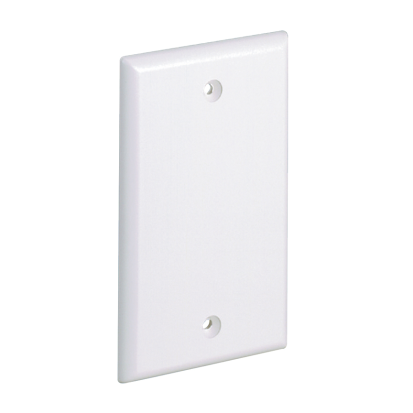 Panduit® Pan-Way™ CPNWH CPN Classic 1-Gang Blank Cover Faceplate, For Use With Pan-Way™ JBP2S and JBP2D Surface Mount Outlet Box, ABS, White