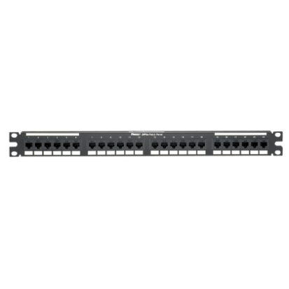 Panduit® PanNet™ Data-Patch™ DP5e™ DP245E88TGY 1RU Flat Loaded Patch Panel, 24 Ports, Cat 5e, 26 to 22 AWG Terminal, Steel