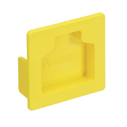 Panduit® FHDEC2X2YL Channel End Cap Fitting, 2.37 in L x 2.37 in W, For Use With Fiber-Duct™ 2 x 2 in Fitting, ABS