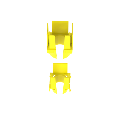 Panduit® FiberRunner® FIDT2X2YL 1-Port Spillout, For Use With Fiber-Duct™ FiberRunner® 2 x 2 in Routing System Spillout, 2.84 in H, ABS, Yellow