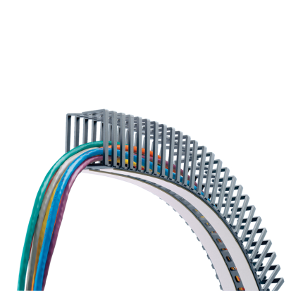 Panduit® Panduct® FL25X25LG-A Type FL Flexible Slot Wall Wiring Duct, 0.2 in Slotted Slot, 0.98 in W x 25 mm D, Polypropylene