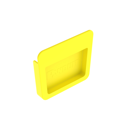 Panduit® FiberRunner® FREC4X4YL End Cap Fitting, For Use With FiberRunner® 4 x 4 in Routing System Fitting, ABS, Yellow