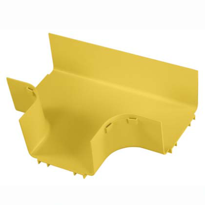 Panduit® FiberRunner® FRT6X4YL Horizontal Tee Fitting, 14-1/2 in W, 90 deg Bend, For Use With FiberRunner® 6 x 4 in Routing System Fitting, ABS, Yellow
