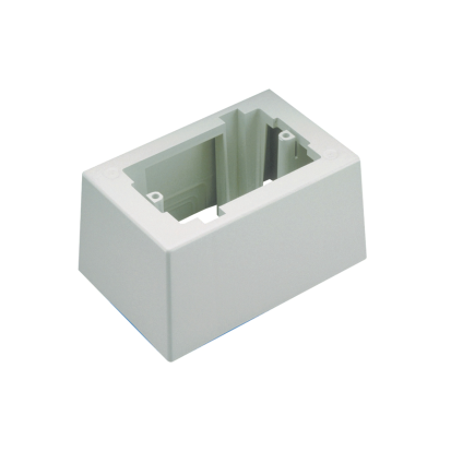 Panduit® Pan-Way™ Fast-Snap™ JB1DIW-A 1-Gang Deep Low Voltage Outlet Box With Adhesive Tape, 5.23 in L x 3.48 in W x 2-3/4 in H, ABS, Off-White