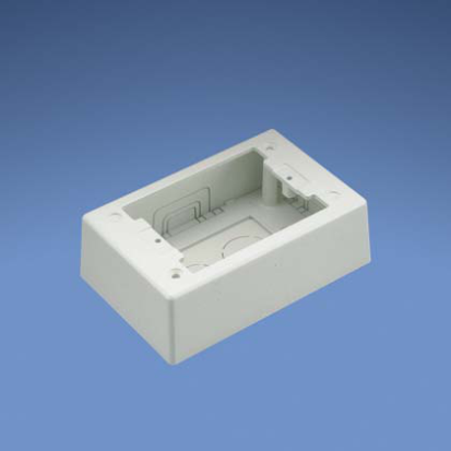 Panduit® Pan-Way™ JBP1WH 1-Gang Power Rated Outlet Box, 5.19 in L x 3.45 in W x 1-3/4 in H, PVC, White