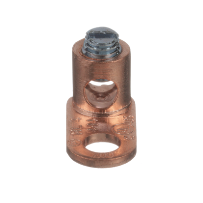 Panduit® ML4-CY Single Barrel Mechanical Lug, 14 To 4 AWG Solid/stranded Copper Conductor, 1/4 In Stud, 1 Bolt Hole, Cast Copper