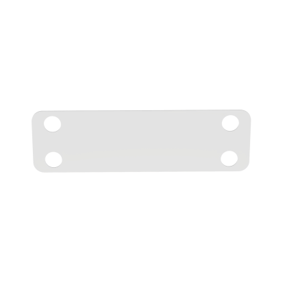 Panduit® MP250-C Harness Identification Marker Plate, 2-1/2 in OAL, Cable Tie Mount, Nylon 6.6, White