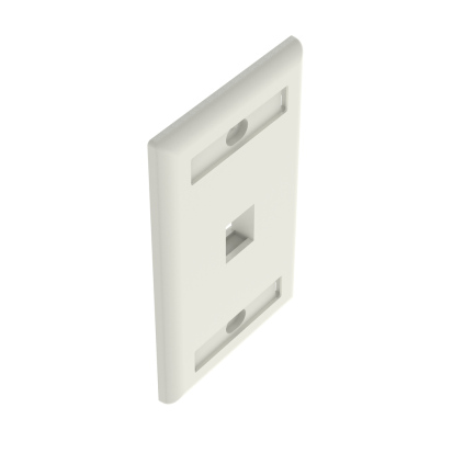 Panduit®duit® NetKey® NK1FWHY Flat Vertical Faceplate, Flush Mount, Keystone Module, Straight Module, Single Gangs, 1 Port