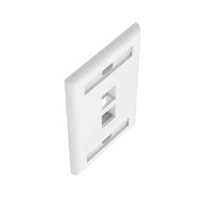 Panduit® NetKey™ IndustrialNet™ NK2FWHY Flat Faceplate, 1 Gangs, 4-1/2 in H x 2-3/4 in W, ABS, White