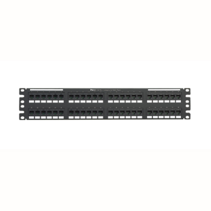 Panduit® NetKey™ NK5EPPG48Y 2RU Flat Patch Panel, 48 Ports, Cat 5e, Steel