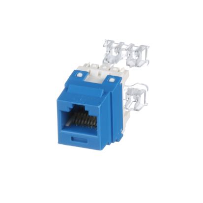 Panduit® NetKey™ NK688MBU 8-Position 8-Wire Cat 6 Punchdown Unshielded Keystone Jack Module, ABS/Polycarbonate, Blue