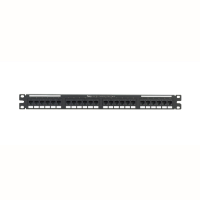 Panduit® NetKey™ NK6PPG24Y 1RU Flat Patch Panel, 24 Ports, Cat 6, Steel