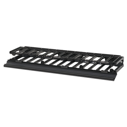 Panduit® NetManager™ NMF1 1-Sided High Capacity Horizontal Cable Manager, 19 in W x 6.2 in D, ABS, Black