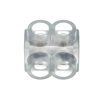 Panduit® Pan-Lug™ PCSB4-2S-12Y PCSB 2-Port Single Sided Multi-Tap Connector With Clear PVC Insulation, 14 to 4 AWG Stranded, 14 to 10 AWG Solid Aluminum/Copper Solid/Stranded Conductor, Screw Installation, Aluminum