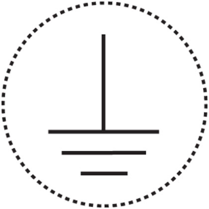 Panduit® PESS-C-ES Style C Conductor Identification Label, 5 in L x 2 in W, EARTH (GROUND) Symbol Legend, Black/White, Polyester