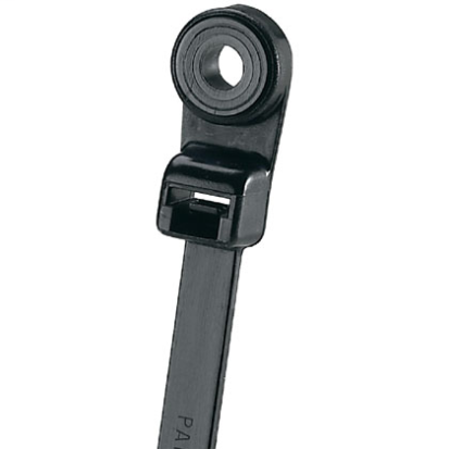 Panduit® Pan-Ty™ PLC1.5I-S8-C0 Intermediate Clamp Tie, 6.1 in L x 0.14 in W x 0.05 in THK, Nylon 6.6, Black