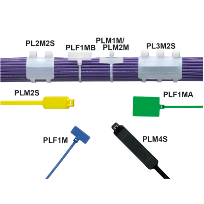 Panduit® Pan-Ty® PLF1MA-C Flag Miniature Marker Cable Tie, 5.1 in L x 0.1 in W x 0.05 in THK, Natural, Nylon 6.6