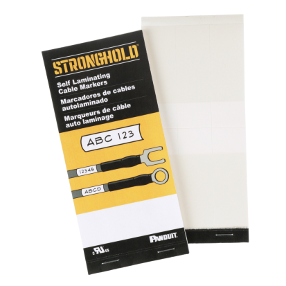 Panduit® Pan-Code™ PSCB-3Y PSCB Self-Laminating Cable Marker Book, 3 in L x 1 in W, Black/White, Vinyl Cloth