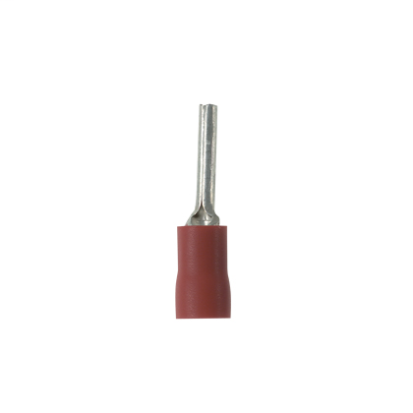 Panduit® Pan-Term® PV18-P47-CY PV Series Insulated Loose Piece Standard Pin Terminal, 22 to 18 AWG Conductor, 0.07 in Dia x 0.49 in L Pin, Copper, Red