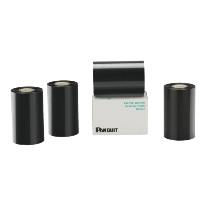Panduit® Easy-Mark™ RMEH4BL Hybrid Thermal Transfer Printer Ribbon, 300 ft L x 4-1/4 in W, Black