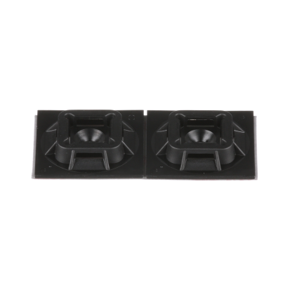 Panduit® SGABM25-AV-C300 Cable Tie Mount, 4-Way, High Bond Acrylic Adhesive Mount, 0.61 in W Tie, Nylon, Black