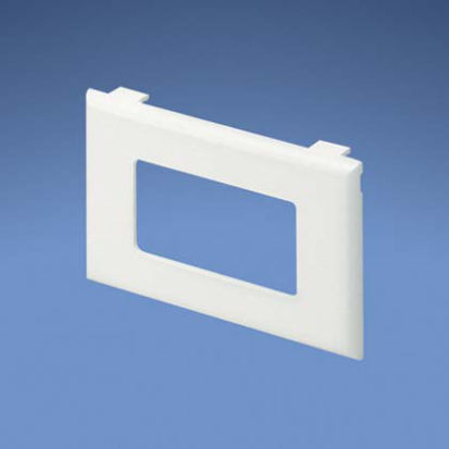 Panduit® Pan-Way™ T70PGWH T-70 Classic 1-Gang Rectangular Electrical/Communication Faceplate, For Use With Pan-Way™ Cove, TG-70, T-70, Twin-70, T-45 Raceway System, Fast-Snap™ Outlet Box and Pan-Pole™ Aluminum Outlet Pole, PVC, White