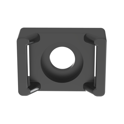 Panduit® TM3S10-C0 Cable Tie Mount, 2-Way, Threaded Mount, 0.3 in W Tie, Nylon, Black