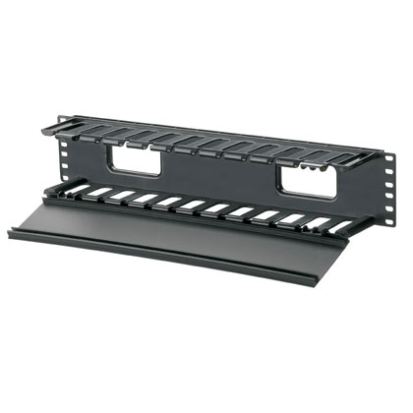 Panduit® PatchLink™ WMPF1E 2RU Horizontal Single Sided Cable Manager, Rack Mount, ABS, Black