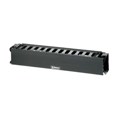 Panduit® PatchLink™ WMPHF2E 2RU Horizontal Single Sided Cable Manager, Rack Mount, ABS, Black