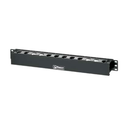 Panduit® PatchLink™ WMPLFSE 1-Sided Front Horizontal Cable Manager, 19 in W x 2.7 in D, ABS, Black