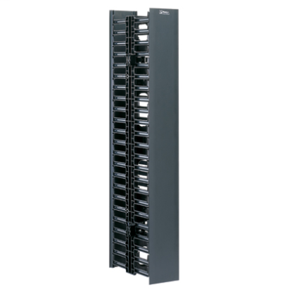 Panduit® NetRunner™ WMPV45E Dual Sided Vertical Cable Manager, 83 in H x 4.9 in W x 12 in D, ABS, Black