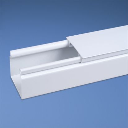 Panduit® HS2X3WH6NM Type HS Base Solid Hinged Duct, 2.17 in W x 3.06 in D, Lead-Free PVC