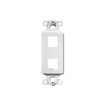 Quiktron WP3412-WH 2-Port Decorator Outlet Strap