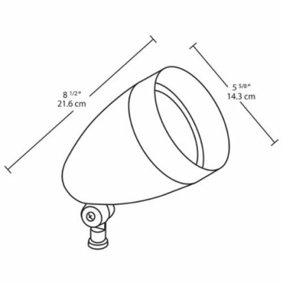 RAB HBLED13YA Floodlight With Hood, Lens, LED Lamp, 14 W Fixture, 100 to 240/277 VAC, Bronze Housing