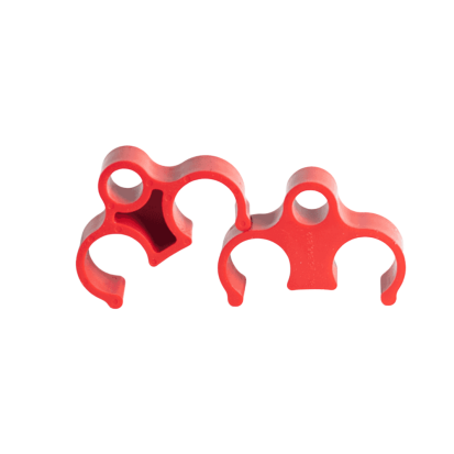 Rack-A-Tiers 35075.RSWS Slammers - 3/4 inch Red Rigid Spacer w/ Support Hole