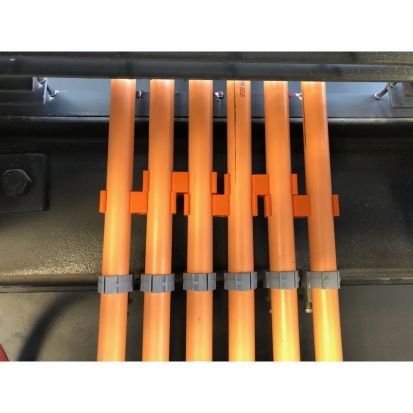 Rack-A-Tiers 35075.RSWS Slammers - 3/4 inch Red Rigid Spacer w/ Support Hole