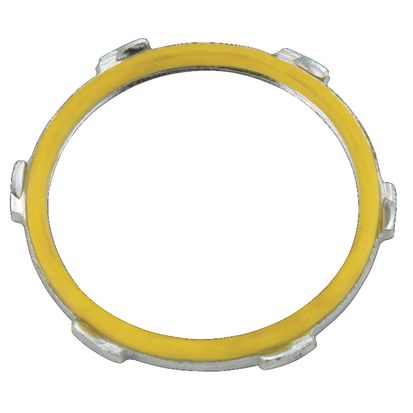 Hubbell RACO 1208 Liquidtight Sealing Locknut, 2 in, For Use With IMC/Rigid Conduit, Steel, Electro-Plated Zinc