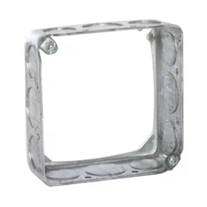 Hubbell RACO 203 Extension Ring, 2 Gangs, 4 in L x 4 in W x 1.56 in D, Steel